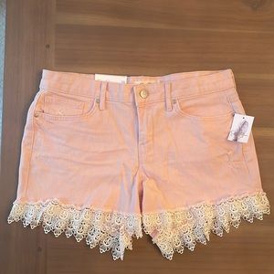 NWT Jessica Simpson Lace Trim Nomad Ongoing Shorts